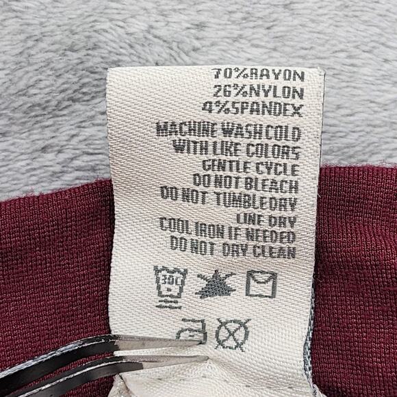 American Rag Pants Womens 3X Red Burgundy Pull On Zip Hem Leggings Chic Preppy - Picture 4 of 10